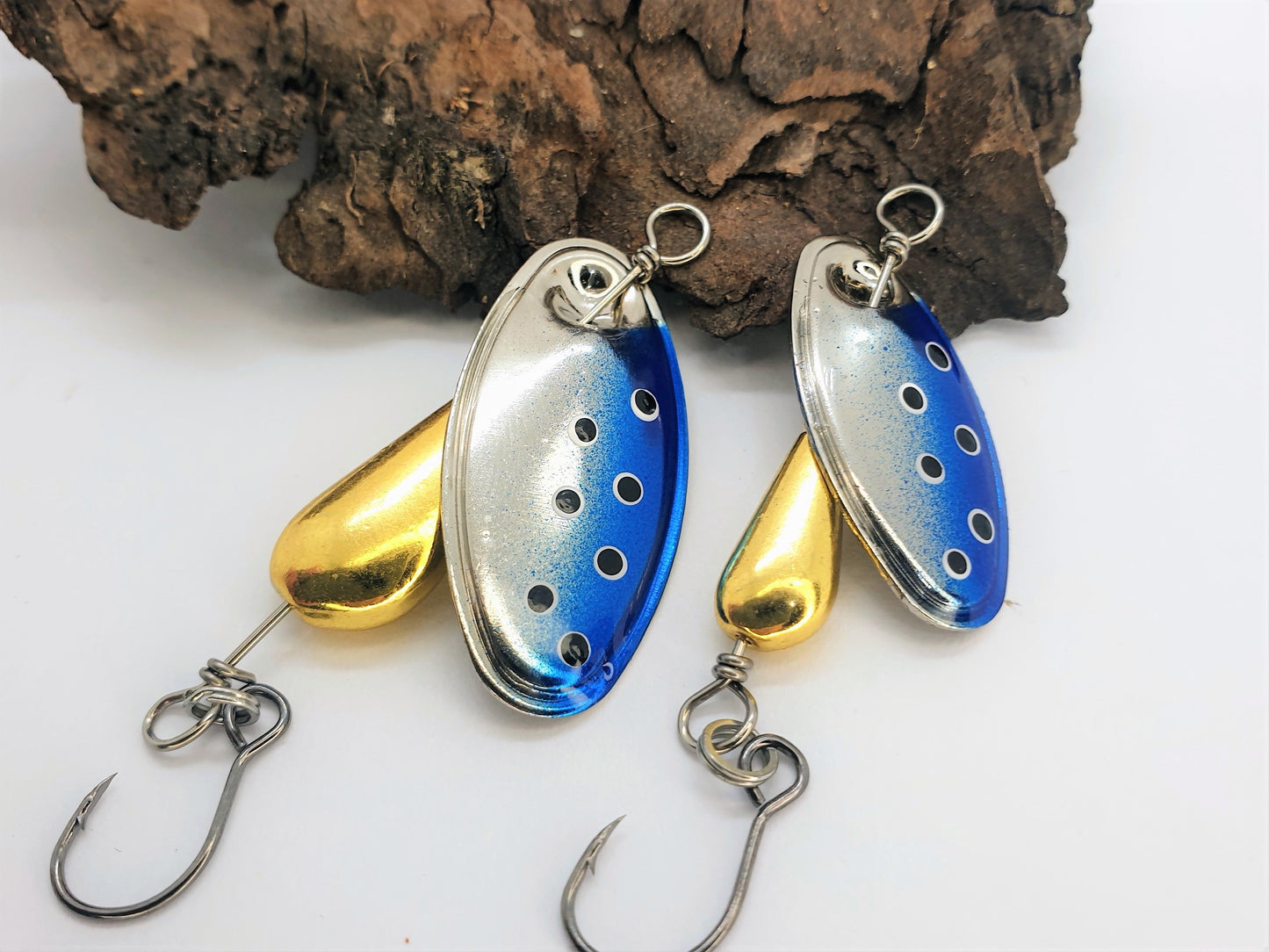 Cuiller Tournante Blackbird - Palette argentée peinte