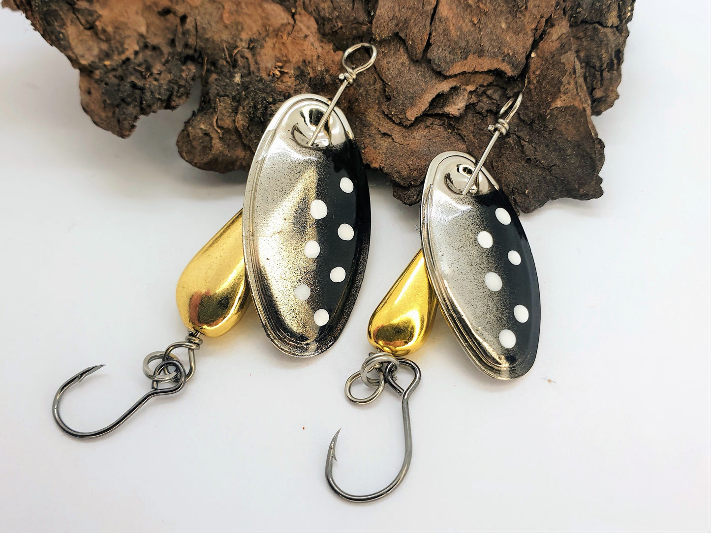 Cuiller Tournante Blackbird - Palette argentée peinte