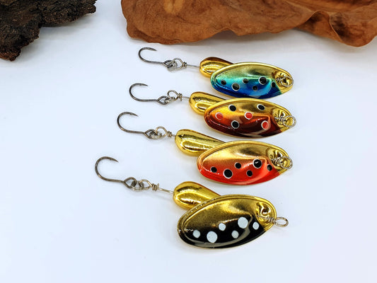 Cuiller Tournante Blackbird - Palette dorée peinte